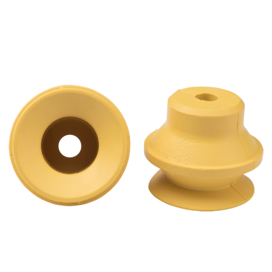 23.020.124.14 Bellows vacuum cup diam. 21 mm (1.5 bellows) HNBR yellow
