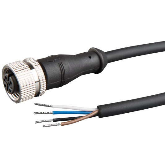20.518 Connecting cable 2 m, 4-pin M12-socket straight, open wire, PUR