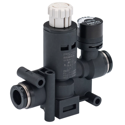 32.843 Pressure regulator with pressure gauge hose-outside-diam. 6 mm (2x)