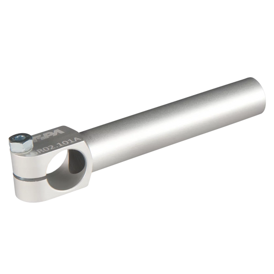 GR02.101A Elbow arm, rigid clamp diam. 20 mm, shaft length 100 mm